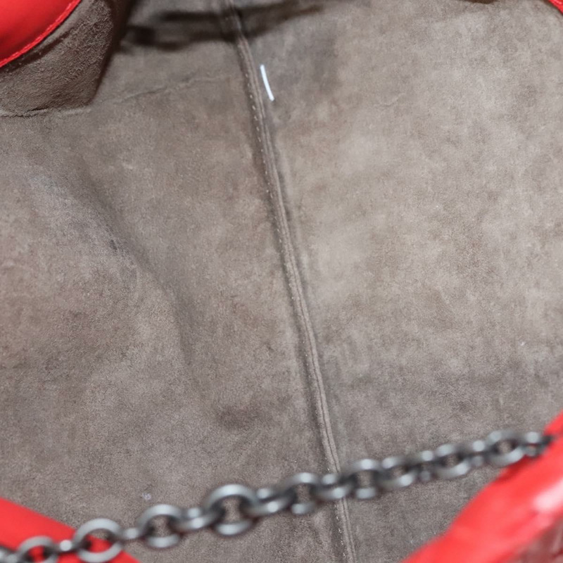 【日本直送】BOTTEGA VENETA INTRECCIATO 鏈條肩背包 皮革 紅色 正品 131699-9