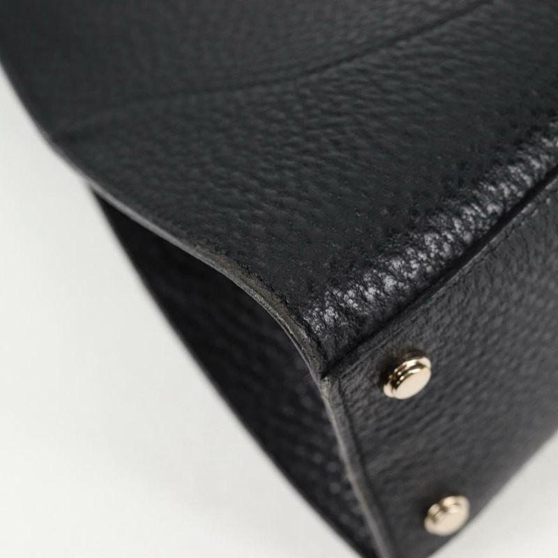 【日本直送】GUCCI 手提包 皮革 黑色 銀色 130995 正品 132027V-8