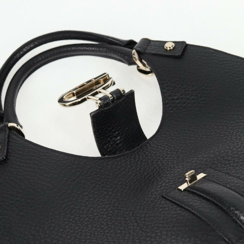 【日本直送】GUCCI 手提包 皮革 黑色 銀色 130995 正品 132027V-9