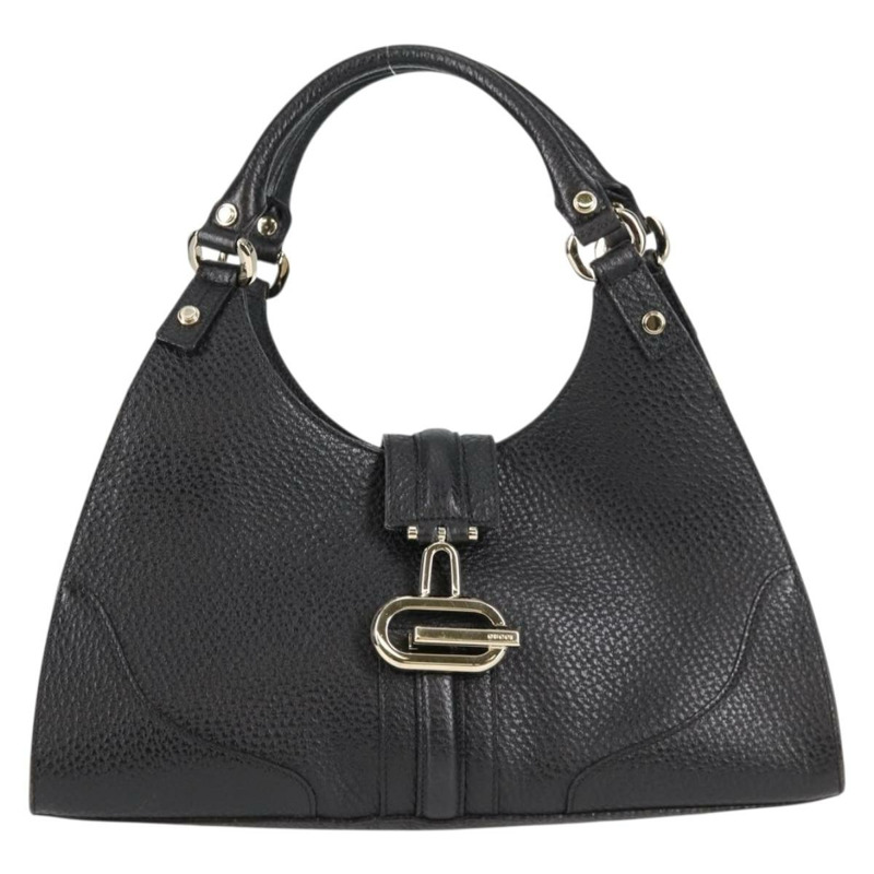【日本直送】GUCCI 手提包 皮革 黑色 銀色 130995 正品 132027V-12