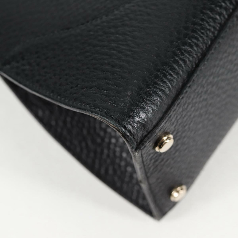 【日本直送】GUCCI 手提包 皮革 黑色 銀色 130995 正品 132027V-14