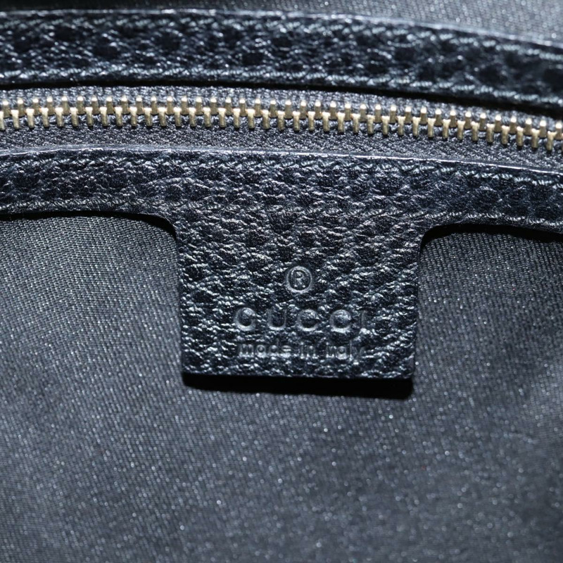 【日本直送】GUCCI 手提包 皮革 黑色 銀色 130995 正品 132027V-17