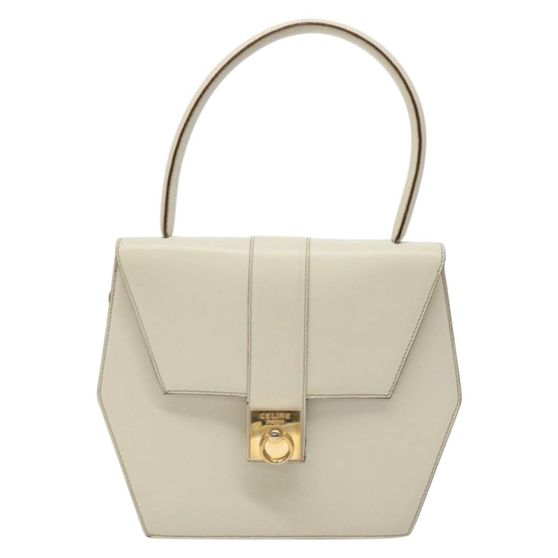 【日本直送】CELINE 手提包 皮革 白金色 正品 131726-12