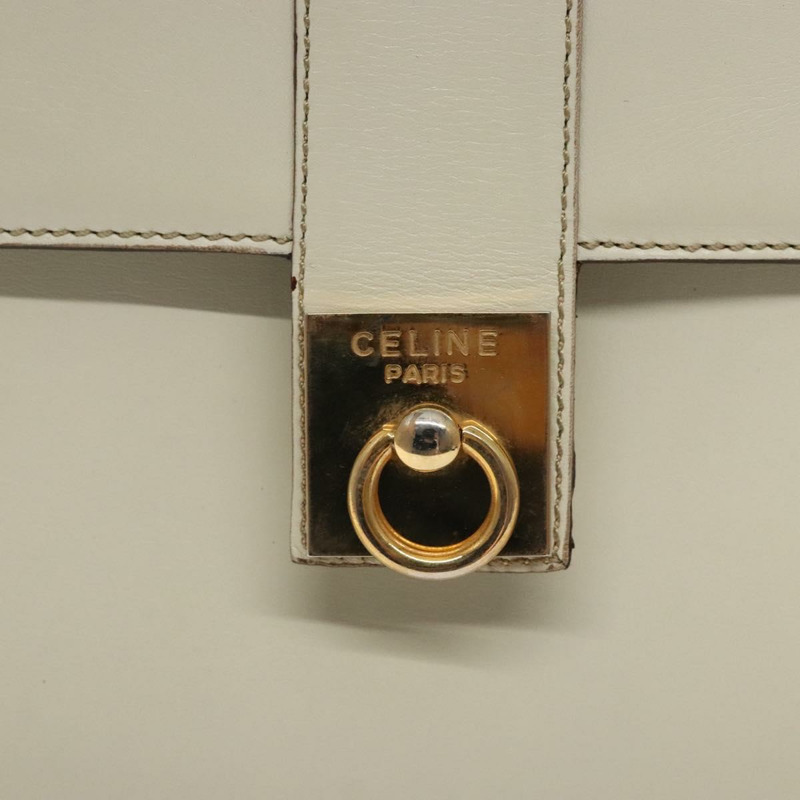 【日本直送】CELINE 手提包 皮革 白金色 正品 131726-17