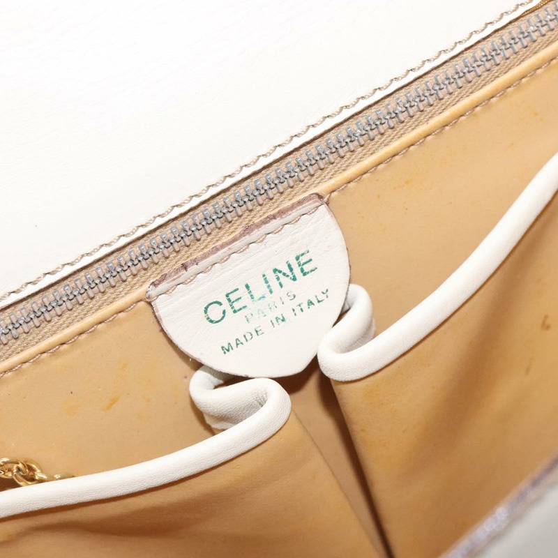 【日本直送】CELINE 手提包 皮革 白金色 正品 131726-18