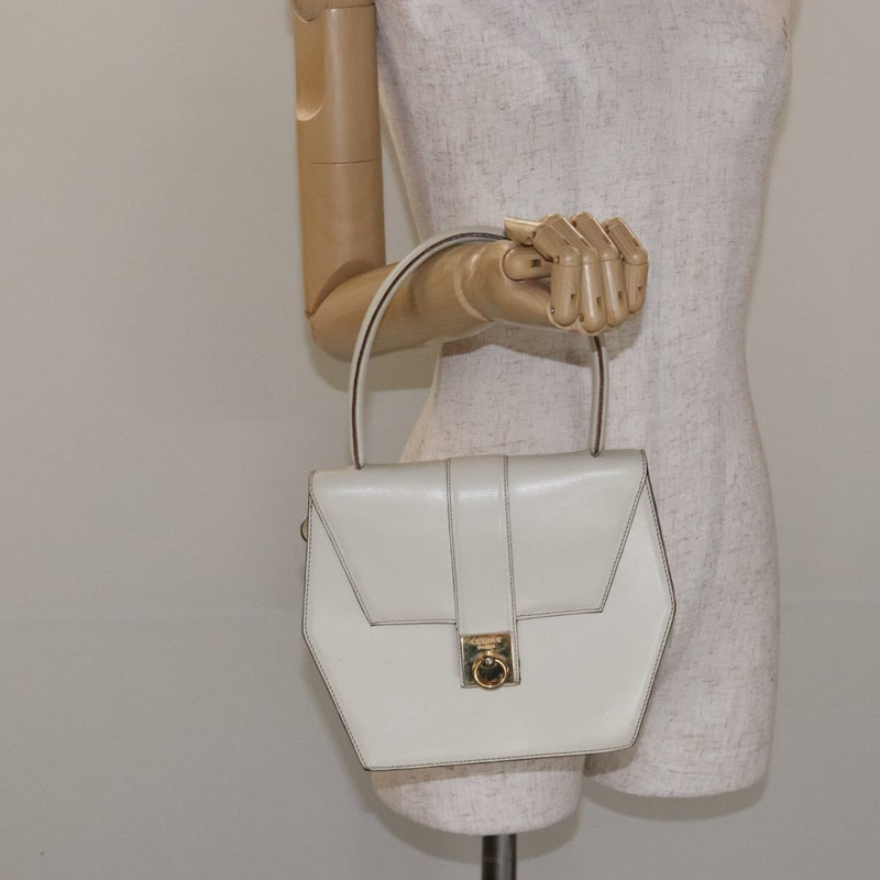 【日本直送】CELINE 手提包 皮革 白金色 正品 131726-22