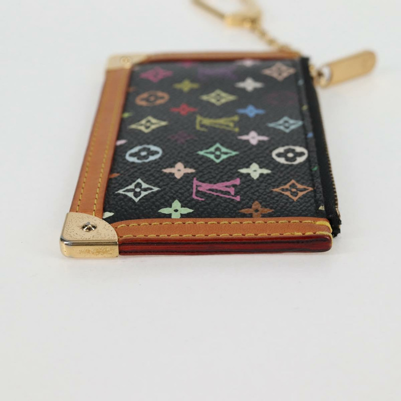 【日本直送】路易威登 Multicolor Pochette Cles 零錢包 黑色 M13664 LV Auth 131839V-3