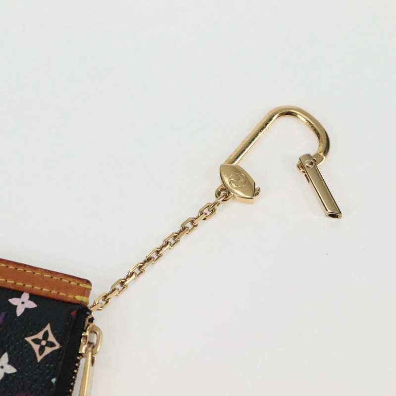 【日本直送】路易威登 Multicolor Pochette Cles 零錢包 黑色 M13664 LV Auth 131839V-7