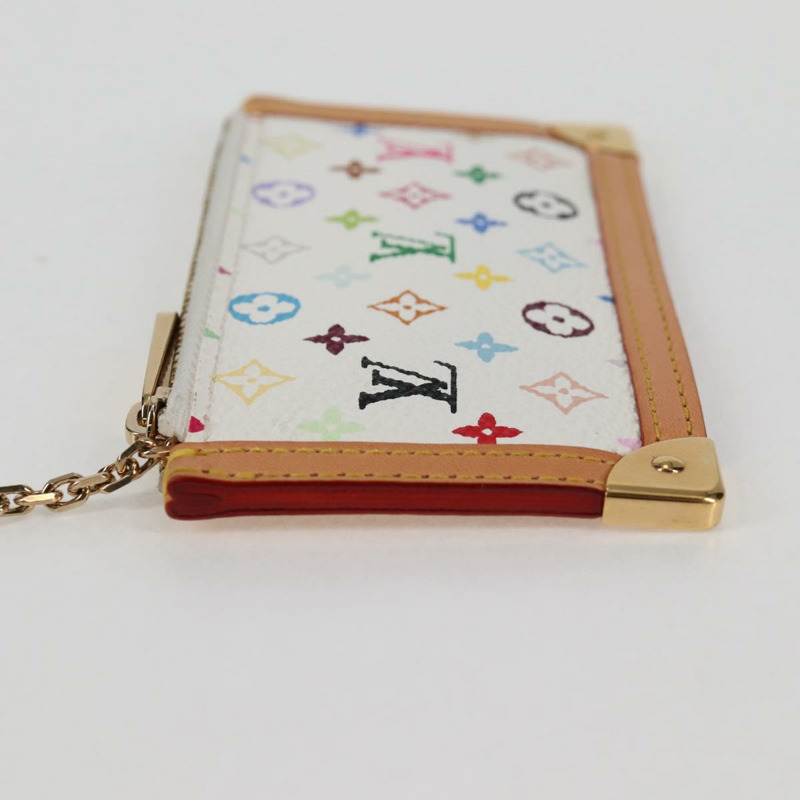 【日本直送】路易威登 (LOUIS VUITTON) 多色 Pochette Cles 零錢包 白色 M92655 LV 正品 131840V-2