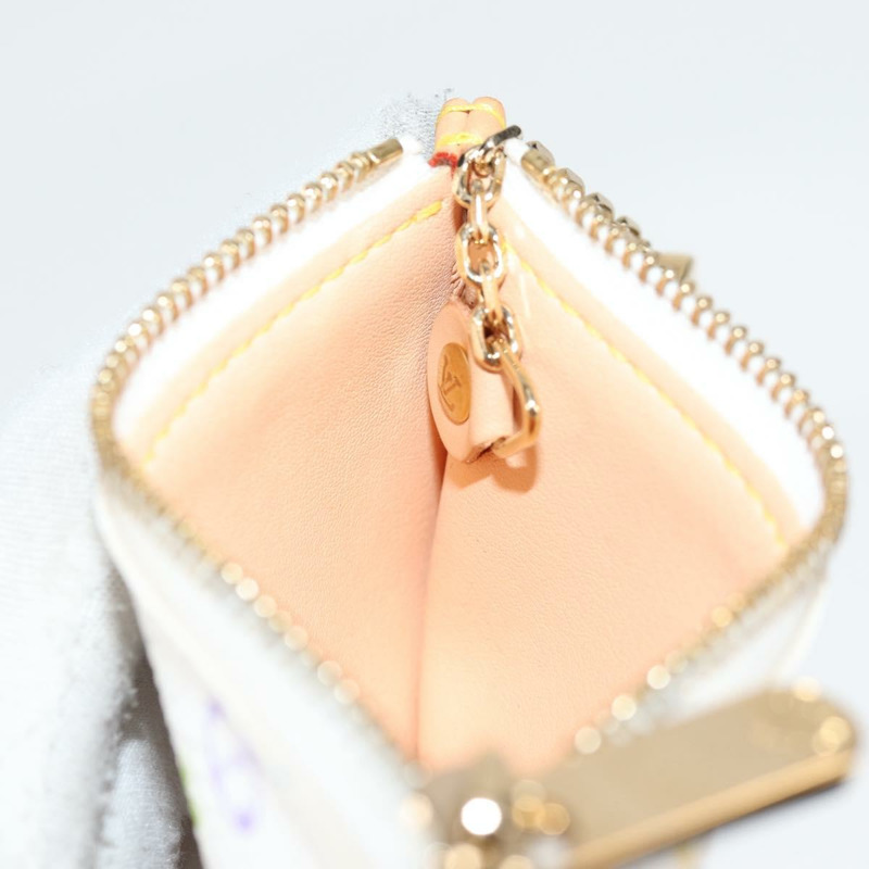 【日本直送】路易威登 (LOUIS VUITTON) 多色 Pochette Cles 零錢包 白色 M92655 LV 正品 131840V-17