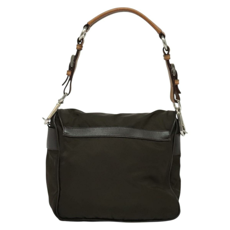 【日本直送】PRADA 單肩包 尼龍 卡其色 銀色 正品 132522-1