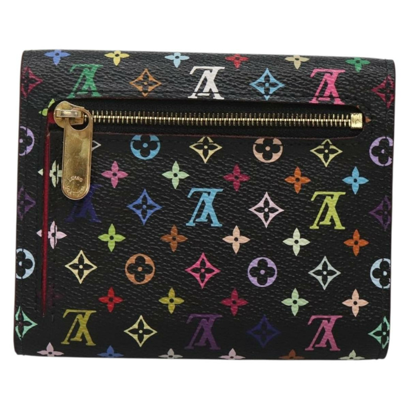 【日本直送】路易威登 Multicolor Portefeuille Koala 皮夾 黑色 M58087 LV Auth 131830-1