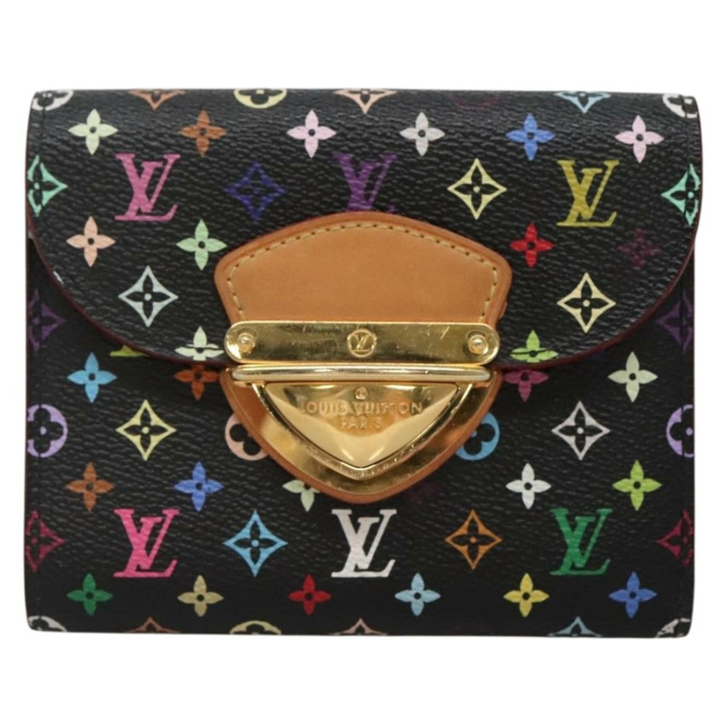 【日本直送】路易威登 Multicolor Portefeuille Koala 皮夾 黑色 M58087 LV Auth 131830-12