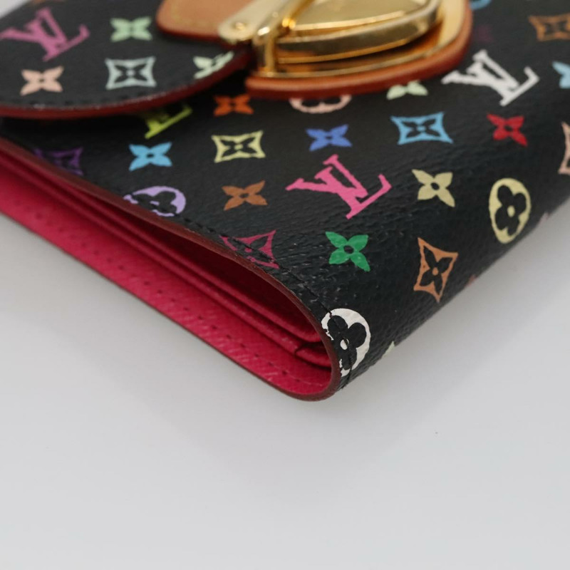 【日本直送】路易威登 Multicolor Portefeuille Koala 皮夾 黑色 M58087 LV Auth 131830-13