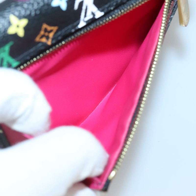 【日本直送】路易威登 Multicolor Portefeuille Koala 皮夾 黑色 M58087 LV Auth 131830-20