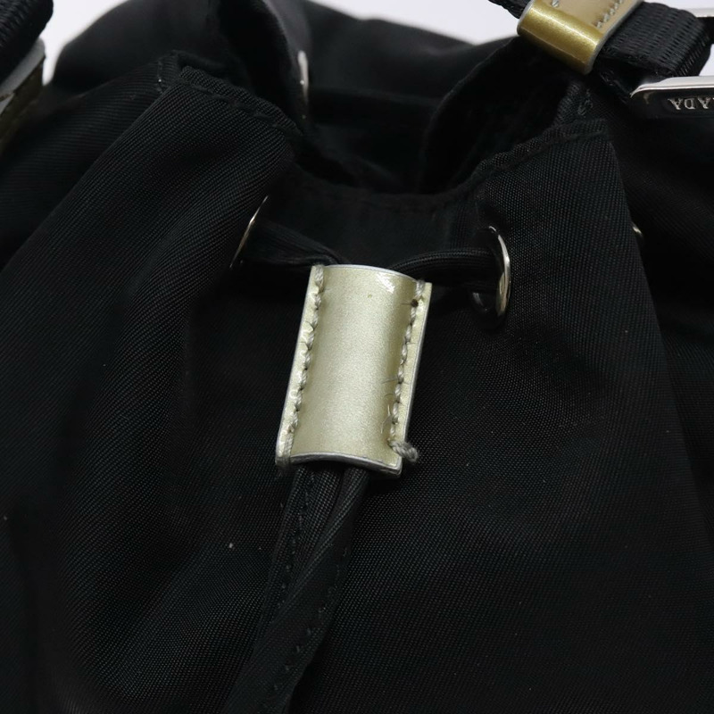 【日本直送】PRADA 尼龍手提包 黑色 銀色 正品 132573-8