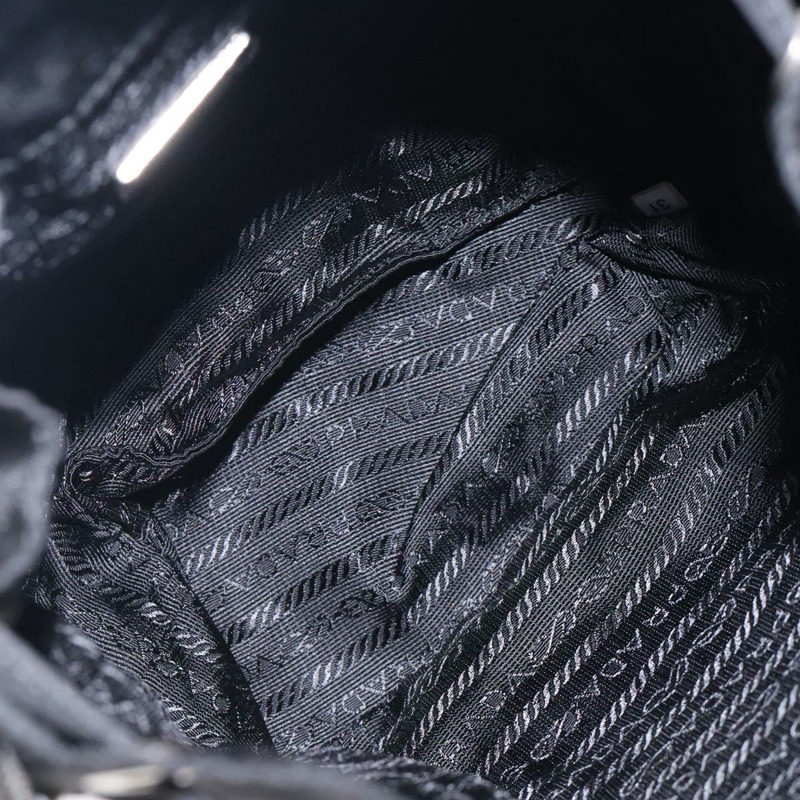 【日本直送】PRADA 尼龍手提包 黑色 銀色 正品 132573-9