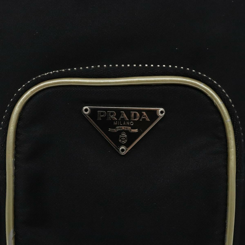 【日本直送】PRADA 尼龍手提包 黑色 銀色 正品 132573-18