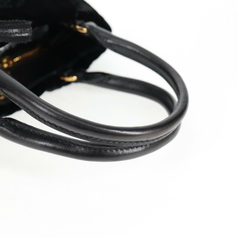 【日本直送】PRADA 手提包 Velor 黑金 正品 132428V-6