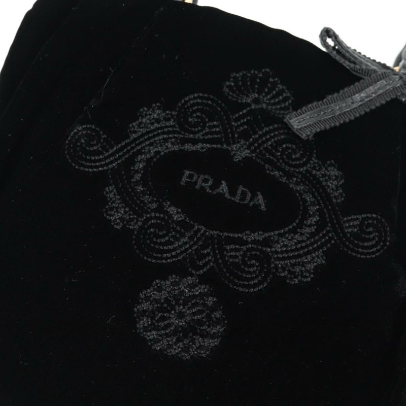 【日本直送】PRADA 手提包 Velor 黑金 正品 132428V-9