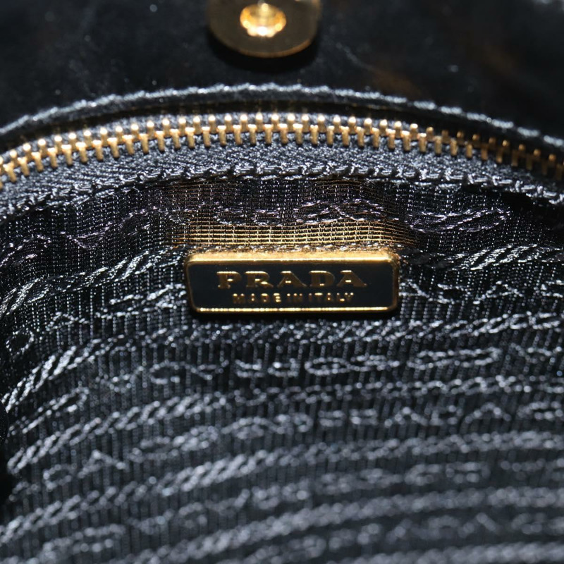 【日本直送】PRADA 手提包 Velor 黑金 正品 132428V-16