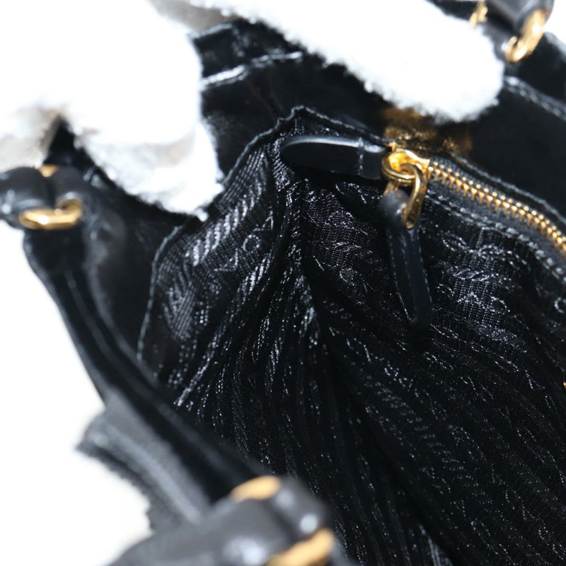 【日本直送】PRADA 手提包 Velor 黑金 正品 132428V-18