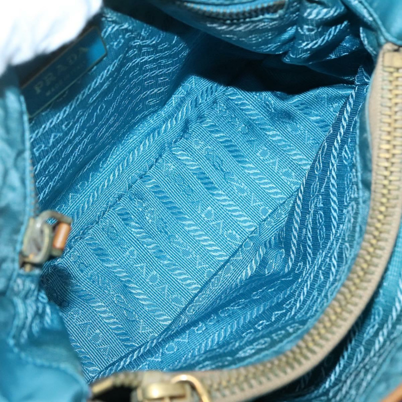 【日本直送】PRADA 手提包 帆布 海軍藍 金色 正品 132825V-10