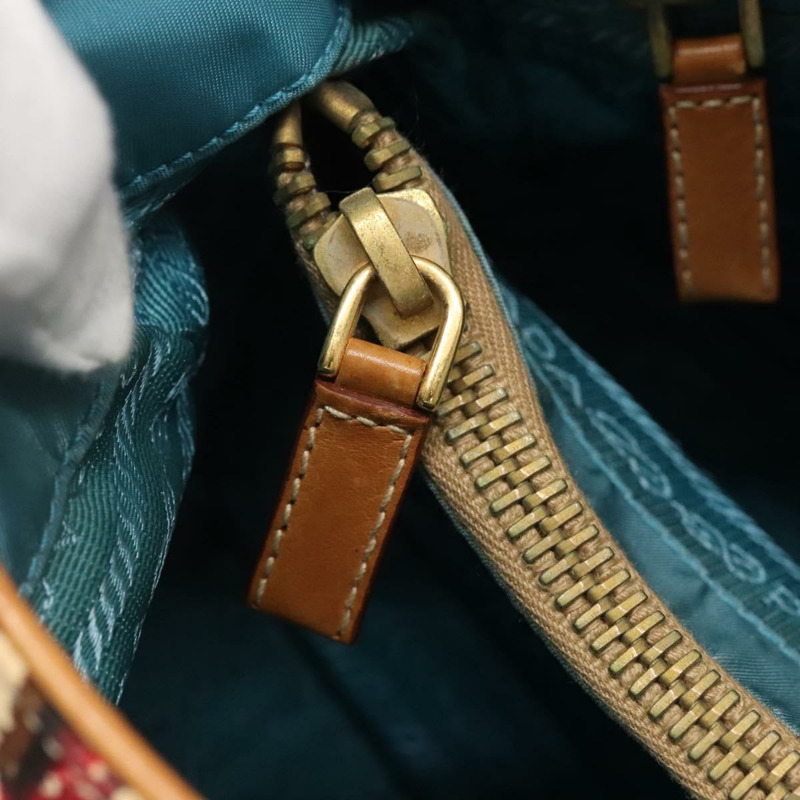 【日本直送】PRADA 手提包 帆布 海軍藍 金色 正品 132825V-18