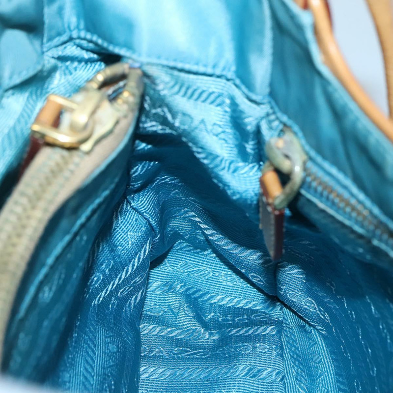 【日本直送】PRADA 手提包 帆布 海軍藍 金色 正品 132825V-21