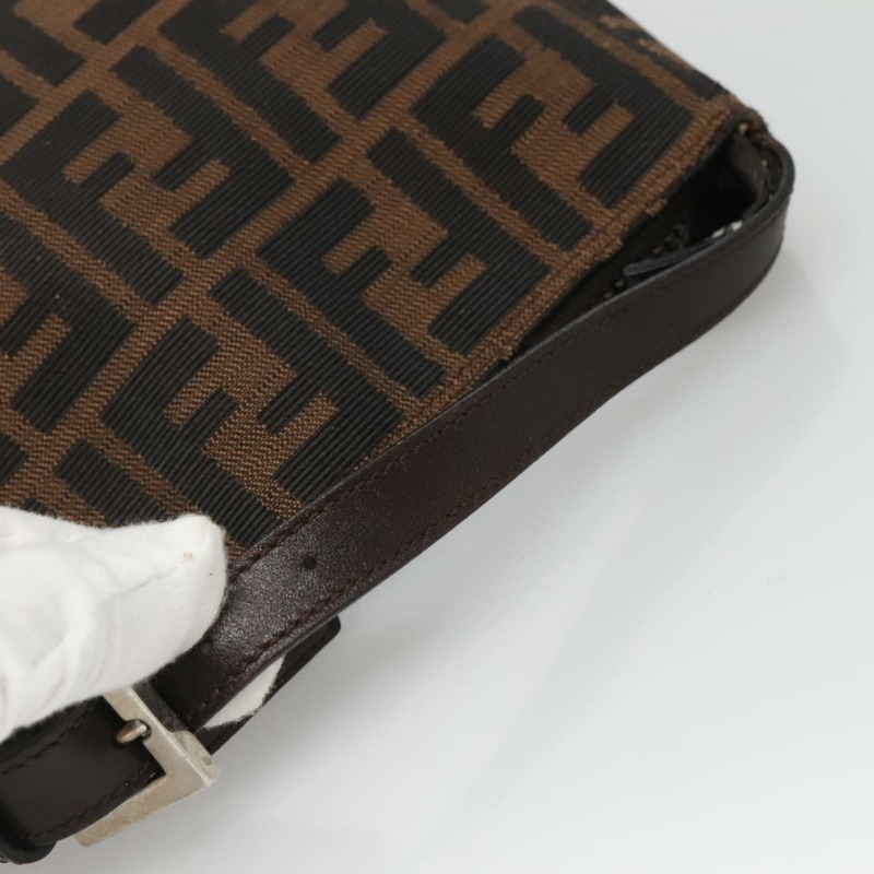 【日本直送】FENDI Zucca 帆布手提包 黑棕色 正品 132729-6