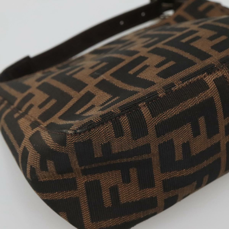 【日本直送】FENDI Zucca 帆布手提包 黑棕色 正品 132729-14