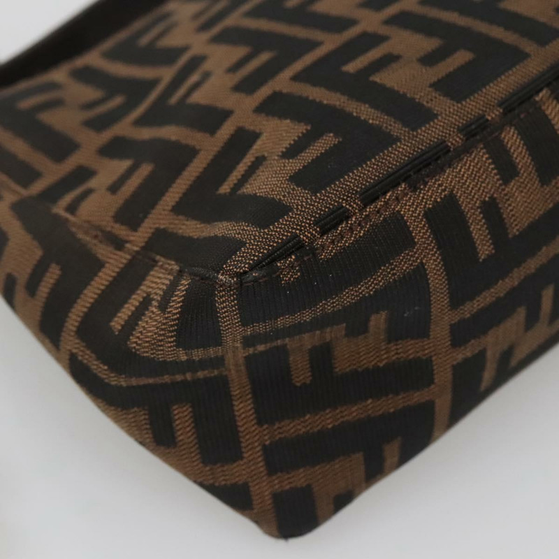 【日本直送】FENDI Zucca 帆布手提包 黑棕色 正品 132729-16