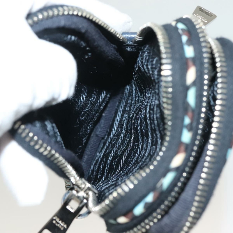 【日本直送】PRADA 尼龍藍銀色單肩包 正品 133036-20