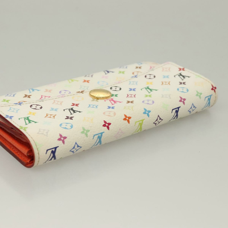 【日本直送】路易威登 Multicolor Portefeuille Sarah 錢包 白色 M93532 LV Auth 133177-4