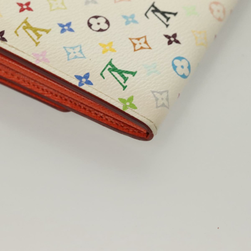 【日本直送】路易威登 Multicolor Portefeuille Sarah 錢包 白色 M93532 LV Auth 133177-15