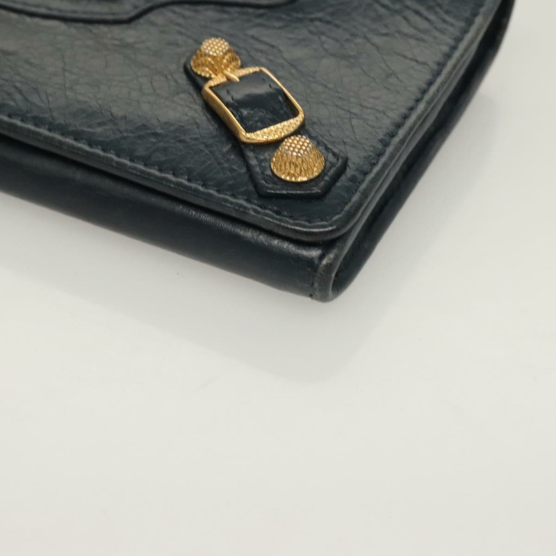 【日本直送】BALENCIAGA Giant Money 長版皮夾 皮革 海軍藍 233599 正品 133180-13