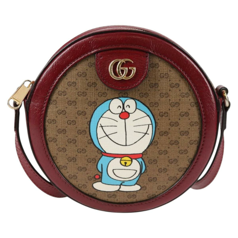 【日本直送】GUCCI Micro GG Supreme 哆啦 A 夢合作款包款 PVC 米色 625216 正品 133618-12