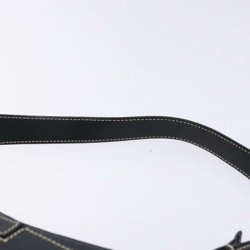 【日本直送】Salvatore Ferragamo Gancini 單肩包，黑色銀色皮革，正品編號 133590-7