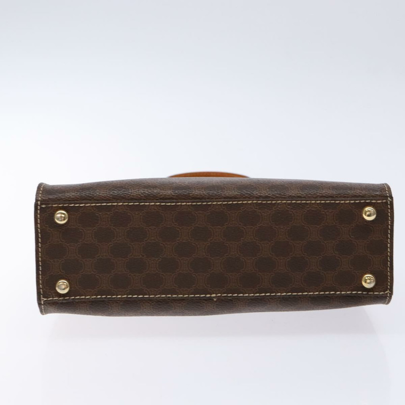 【日本直送】CELINE Macadam帆布手提包 PVC皮革 棕色 金色 正品 134810-4