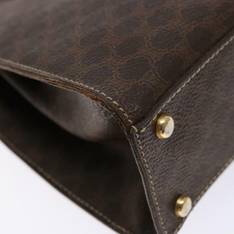 【日本直送】CELINE Macadam帆布手提包 PVC皮革 棕色 金色 正品 134810-8