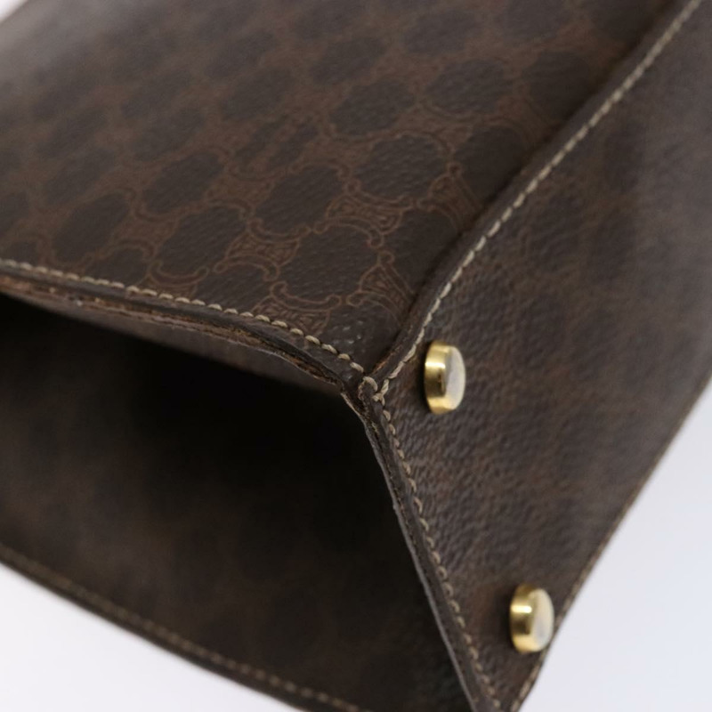 【日本直送】CELINE Macadam帆布手提包 PVC皮革 棕色 金色 正品 134810-15