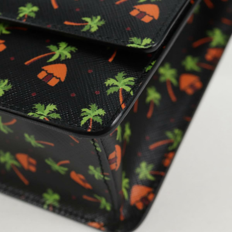 【日本直送】PRADA 黑色金色皮革肩背包，正品編號 134572V-14