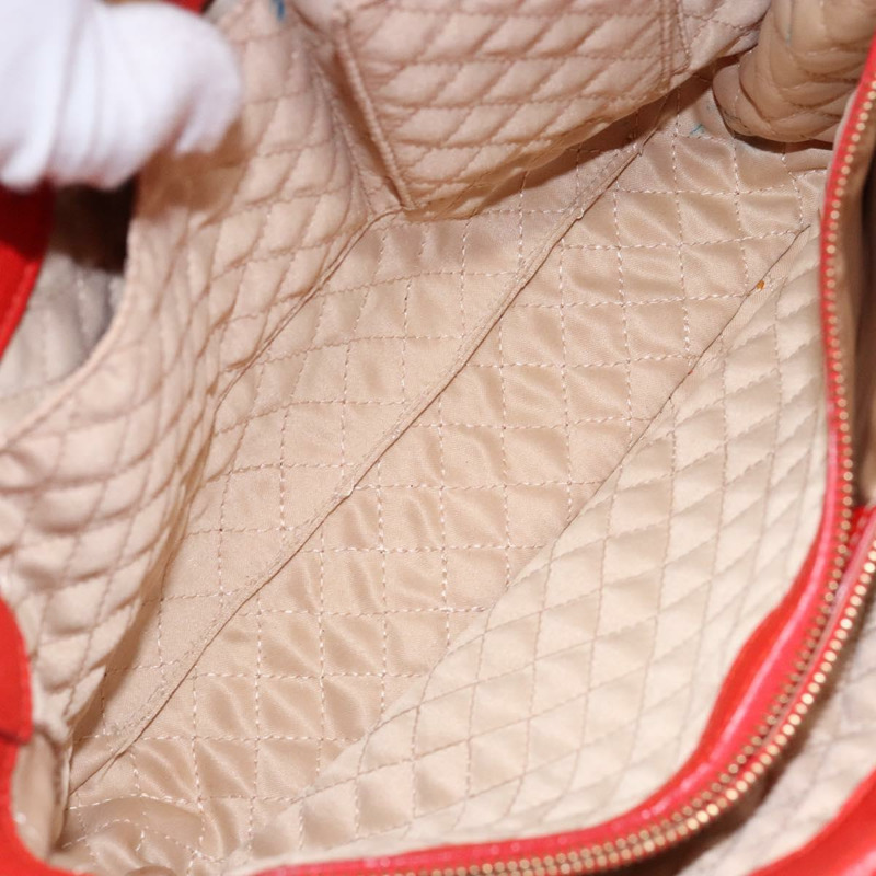 【日本直送】Salvatore Ferragamo Vala 手提包 皮革 紅色 金色 正品 133749-20