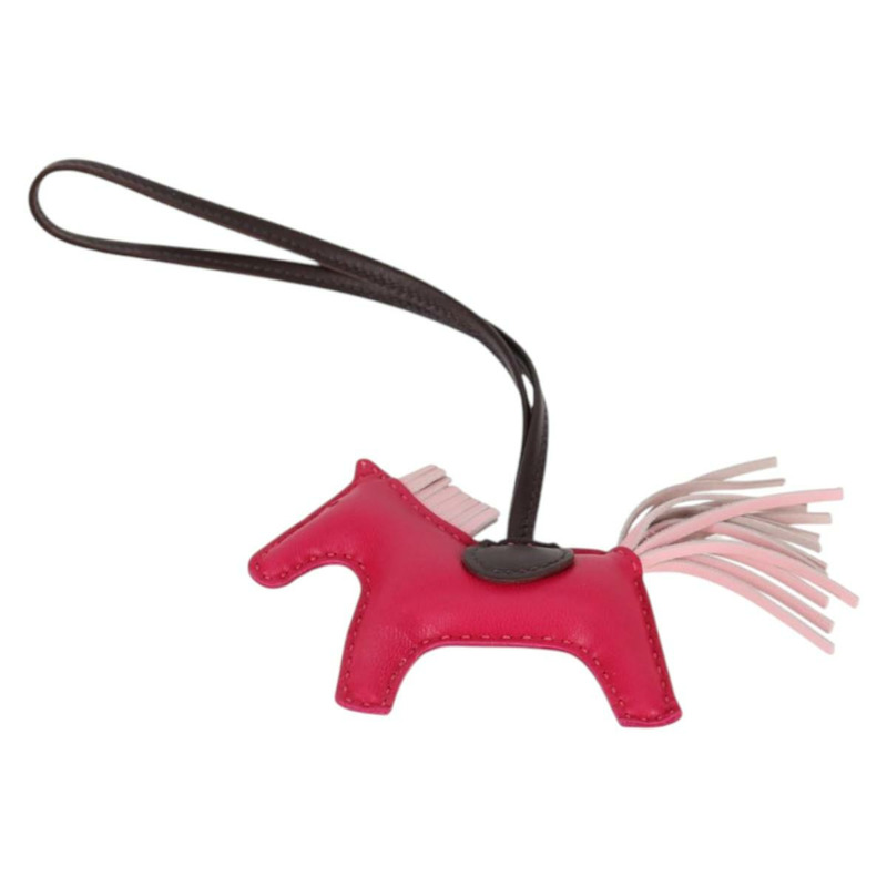【日本直送】愛馬仕 Rodeo Charm PM 吊墜 皮革 粉紅色 正品 133735-1