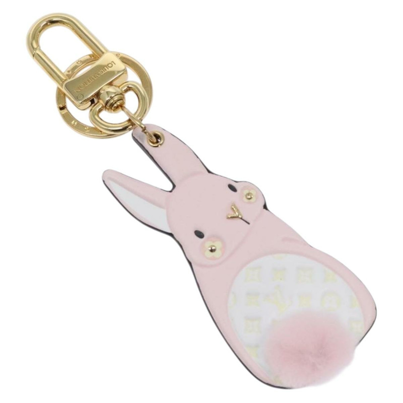 【日本直送】路易威登 Monogram Bunny Charm 吊飾 皮革 粉紅色 白色 M01560 正品 133681M-0