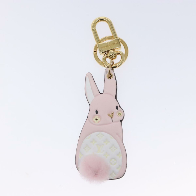 【日本直送】路易威登 Monogram Bunny Charm 吊飾 皮革 粉紅色 白色 M01560 正品 133681M-1