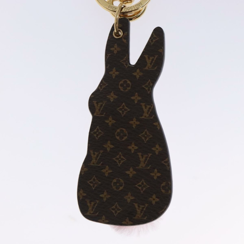【日本直送】路易威登 Monogram Bunny Charm 吊飾 皮革 粉紅色 白色 M01560 正品 133681M-6