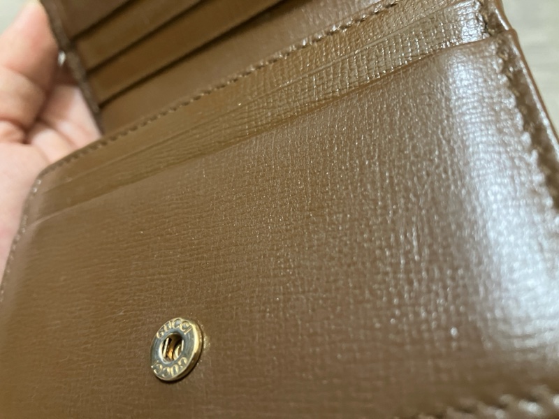 （售出）GUCCI 621887 Horsebit 1955 馬銜扣 對開 短夾 皮夾 錢包 零錢包 原花 提花 老花-24