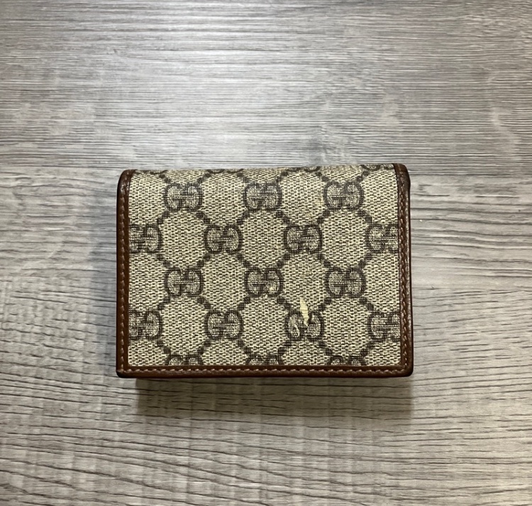 （售出）GUCCI 621887 Horsebit 1955 馬銜扣 對開 短夾 皮夾 錢包 零錢包 原花 提花 老花-3