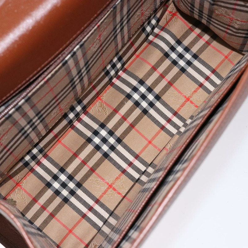 【日本直送】Burberry 手提包 皮革 棕金色 正品 133999-10